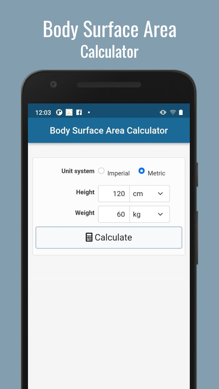 Body Surface Area CalculatorAmazon.inAppstore for Android