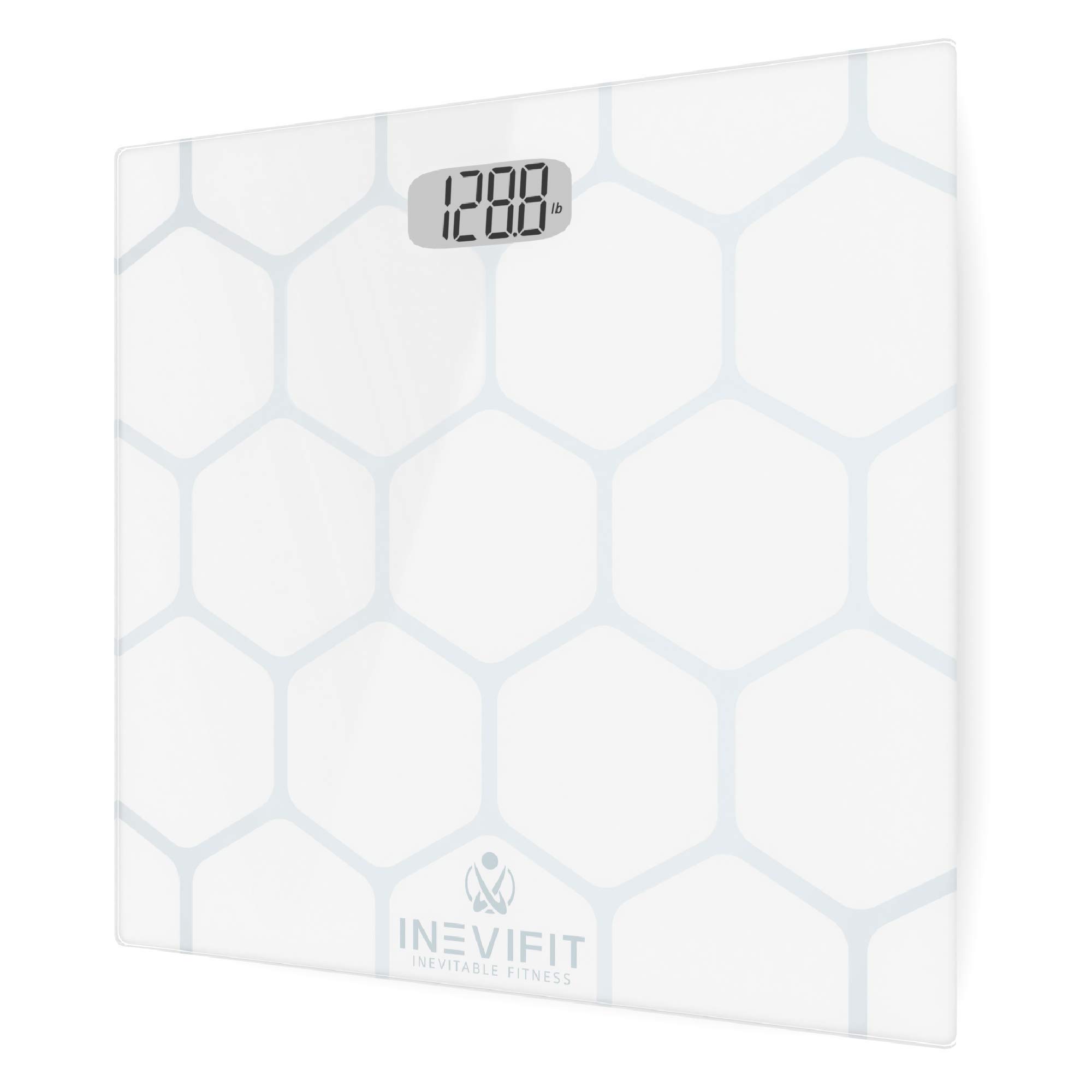 INEVIFIT Bathroom Scale, Highly Accurate Digital Bathroom Body Scale, Measures Weight up to 400 lbs. Includes Batteries