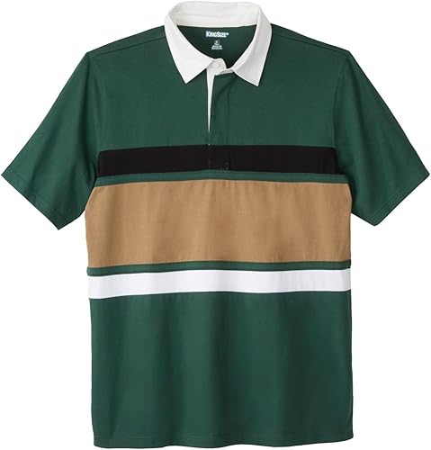 KingSize Rugby de manga corta para hombres grandes y altos