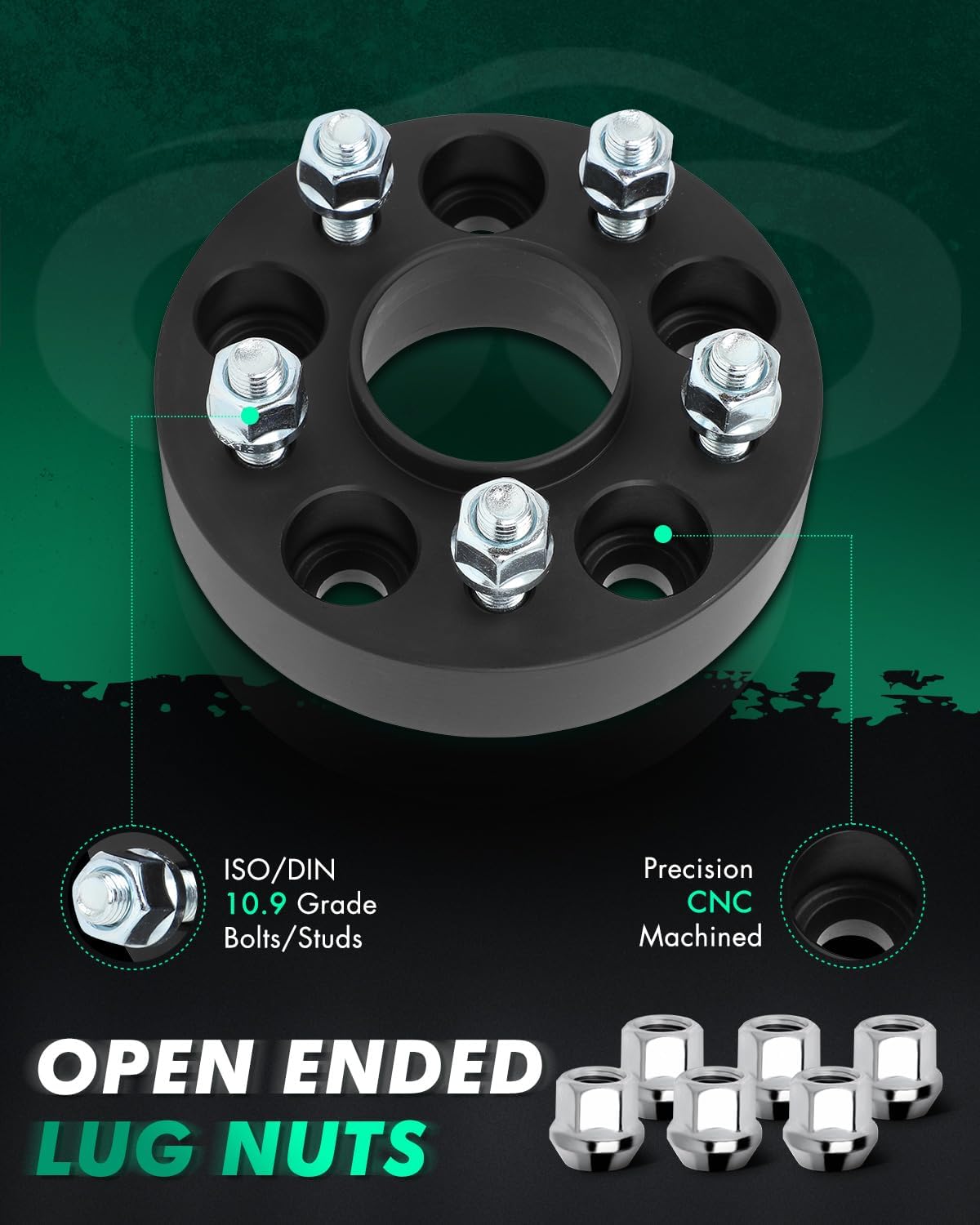 SCITOO 2Pcs Wheel Spacers 1.25 inch 5x108 Bore 63.4mm Studs 12x1.5 5 Lug Wheel Spacers Adapters Fit for for Ford Escape for Ford Fusion for Ford Bronco Sport for Ford Transit Connect