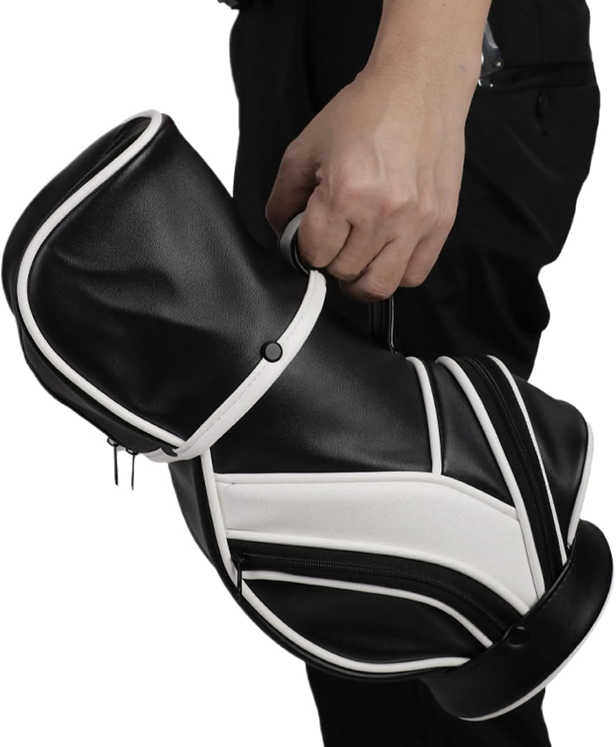 Wine Bottle Bag | Waterproof Golf Wine Bag,Portable PU Storage Pouch with Multiple Pockets for Picnics Beach Golfer