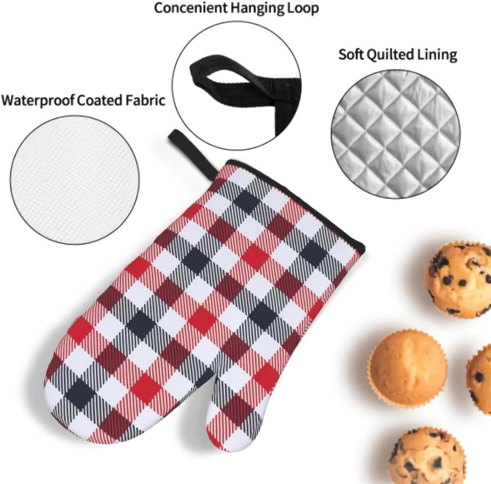 Oven Mitts and Pot Holders Set 4pc Thicken Gloves and for Baking