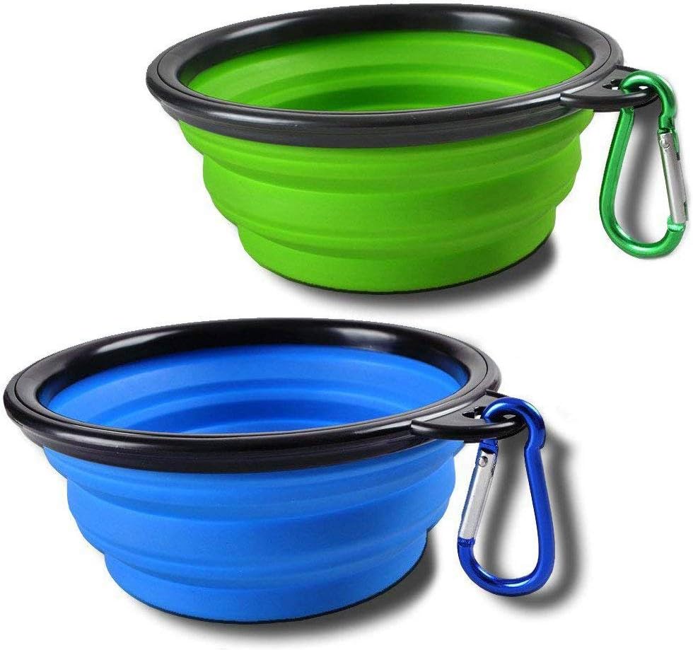 Limo Silicone Collapsible Dog Travel Bowl,Foldable Expandable Cup Dish for Pet Cat Food Water Feeding Portable Travel Bowls with…