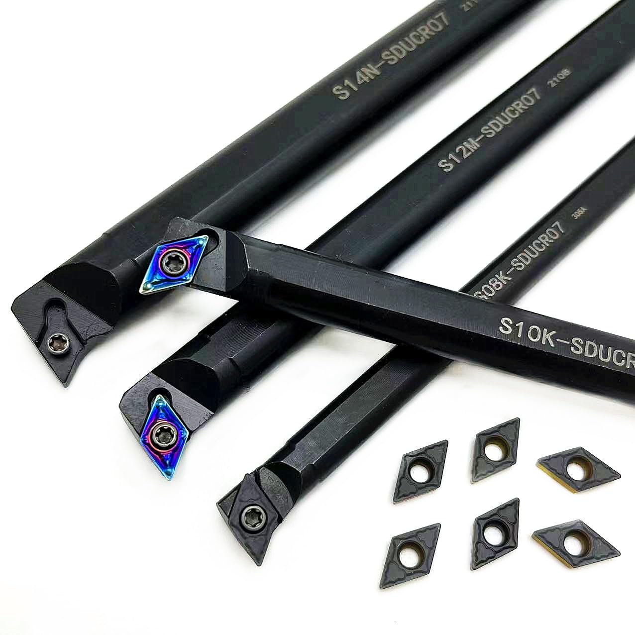 1 pièce S08K SDUCR07 S10K S12M S14N S16Q SDUCR07 Outils de tournage indexables pour barre d'alésage + 10 inserts de tournage DCMT070204 (S16Q SDUCR07) (S16Q SDUCR07)