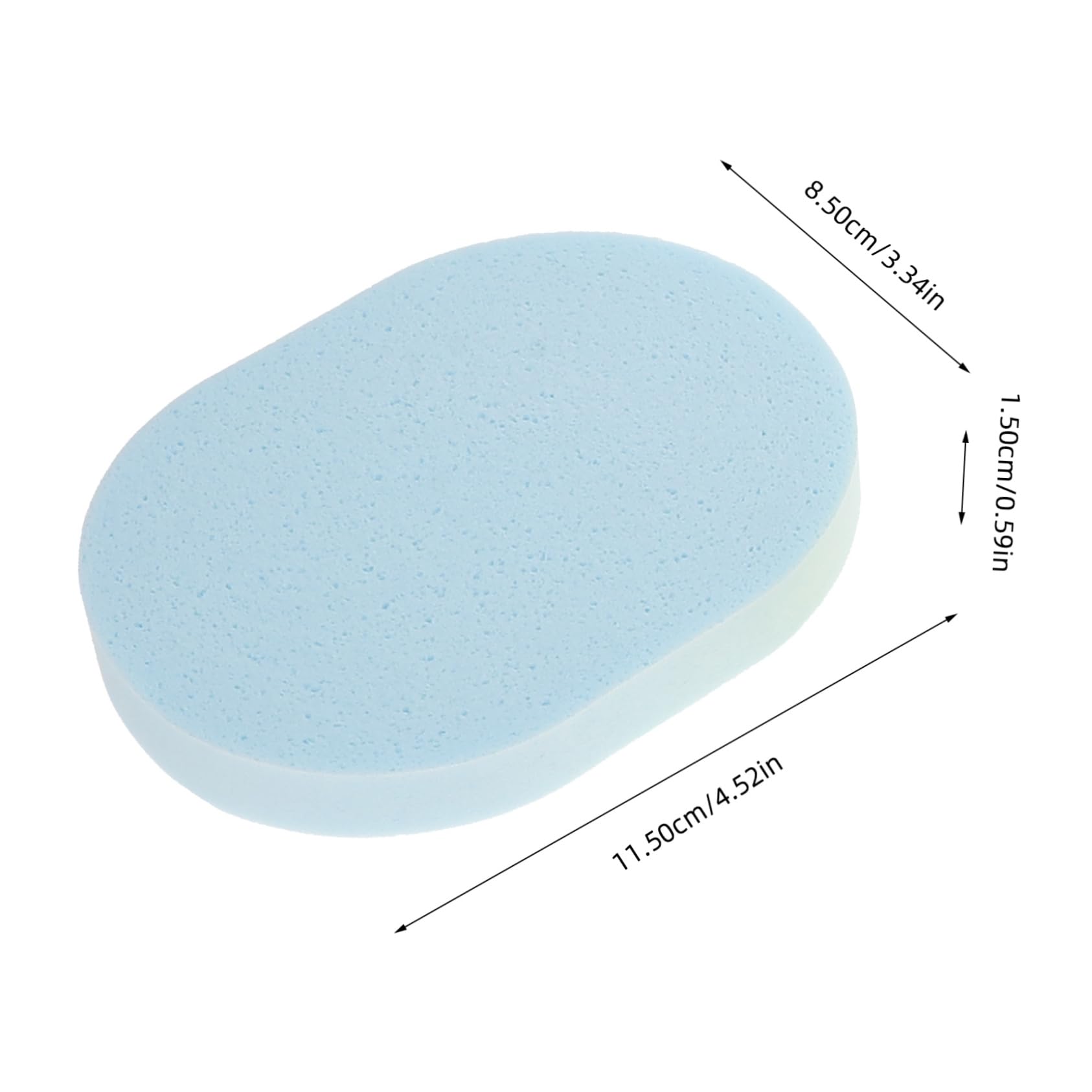 BCOATH 4Pcs Portable Oval Facial Sponges Lightweight Face Cleaning Tool for Daily Washing Makeup Removal Absorbent Exfoliating Sponges