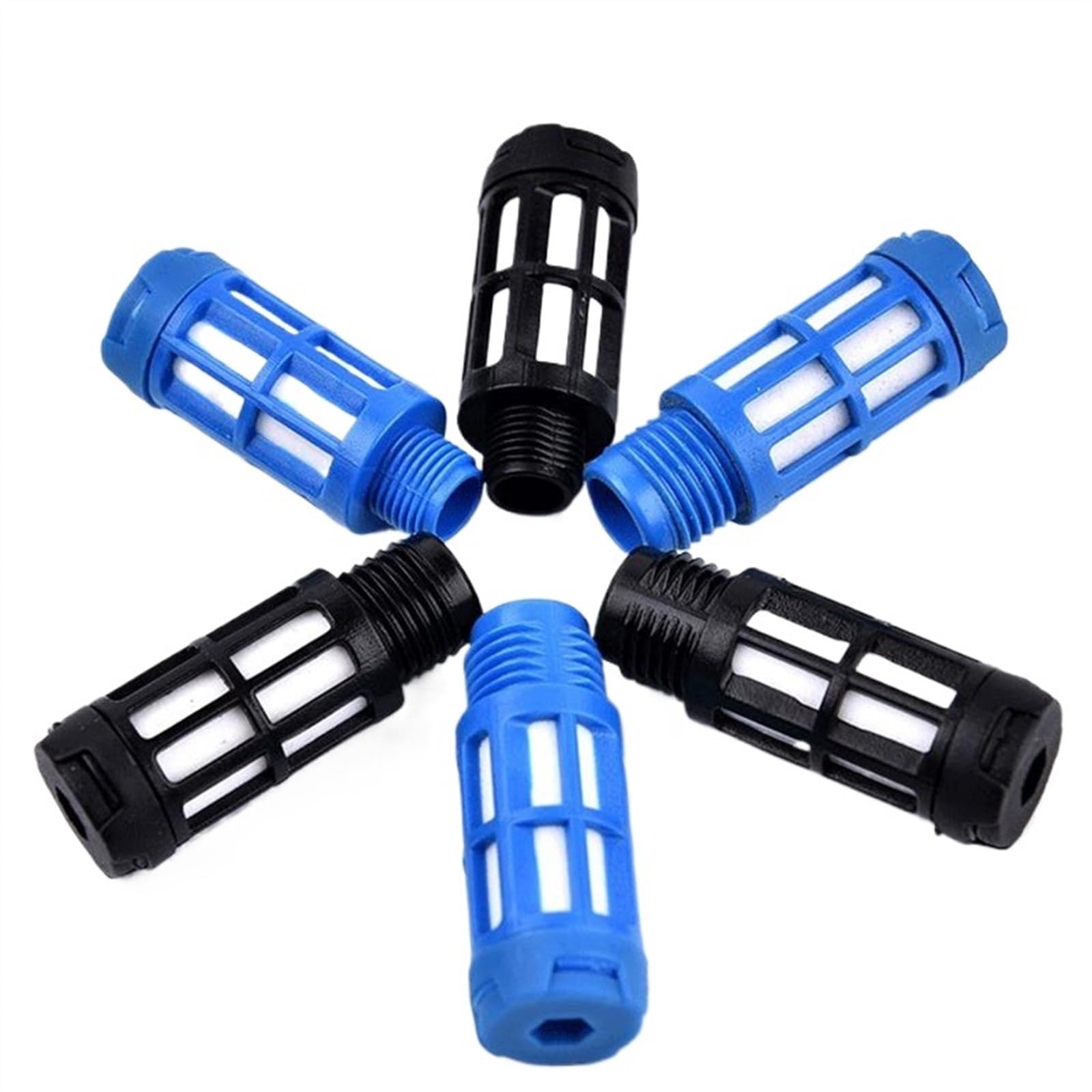 2PCS Pneumatic Plastic Silencer Air Quick Exhaust Muffler Absorb Noise Reduce Filter 1/8