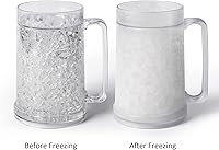 Vista 8 de Auhafaly Taza congeladora de doble pared, taza de hielo aislada con gel de 16 oz/15.2 fl oz (juego de 2)