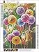 Hansfun Colorful Diamond Painting Kits, Flower Paint with Diamond by Number Kits 5D Full Drill Round Rhinestone Embroidery Cross Stitch Home Wall Décor Floral 12X16 inch