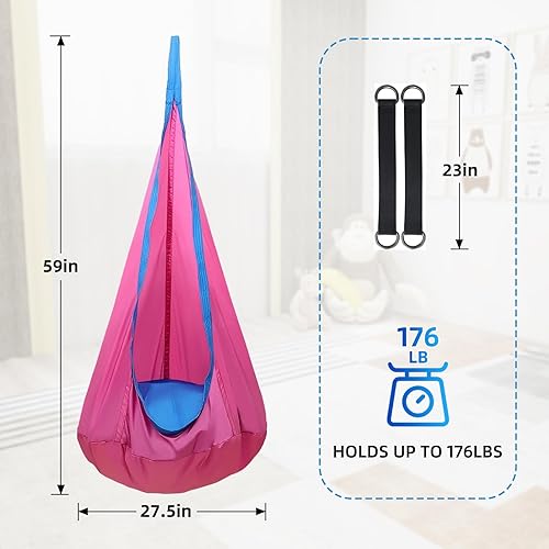 Miniatura 79 de Columpio sensorial para niños, terapia de alegría sensorial duradera, terapia colgante para interiores y exteriores, hamaca para niños, adolescentes