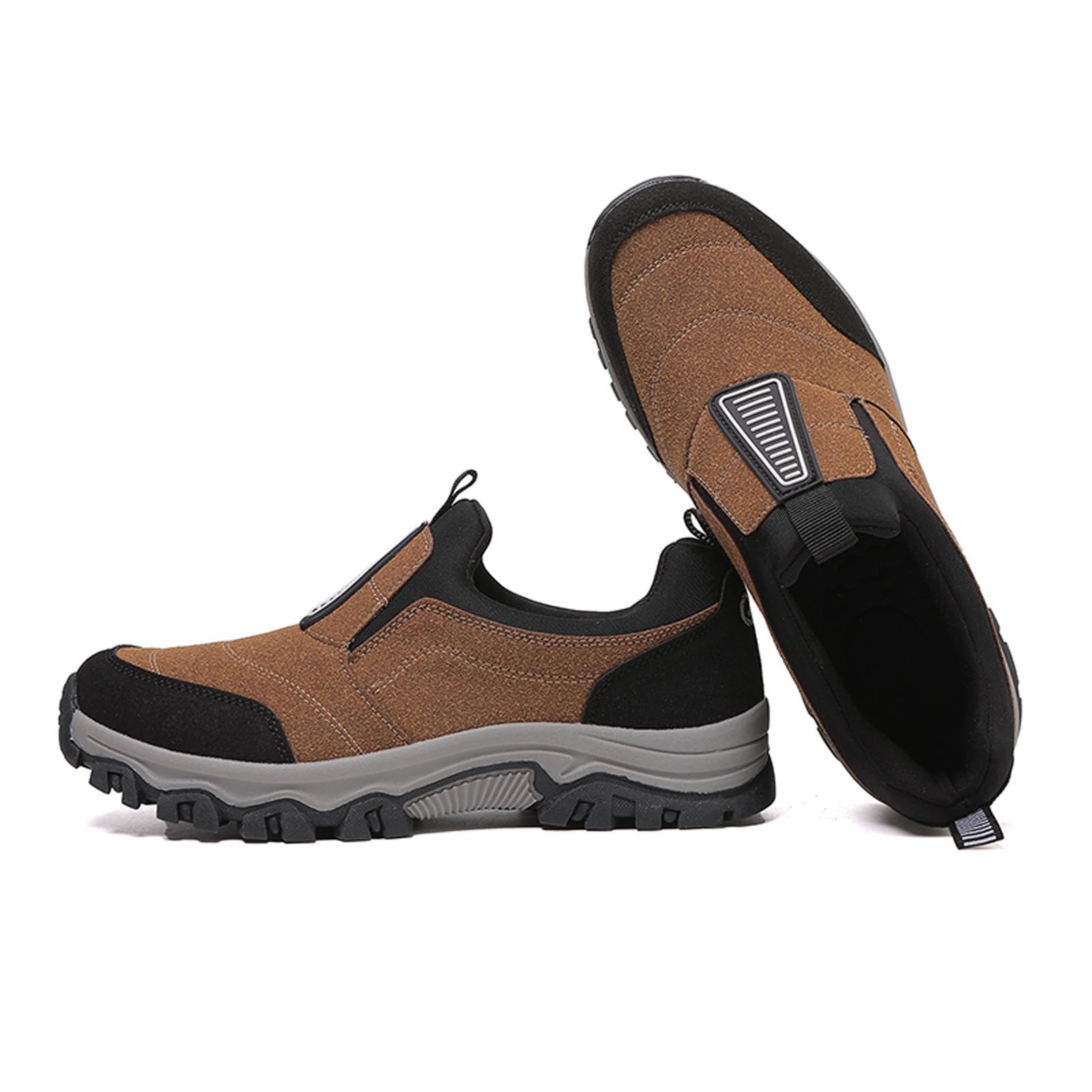 Sneaker Herren Ohne Schnuersenkel Slip-on Schuhe Wanderschuhe Weite Breit Trekkingschuhe rutschfest Sportschuhe Leicht Walkingschuhe