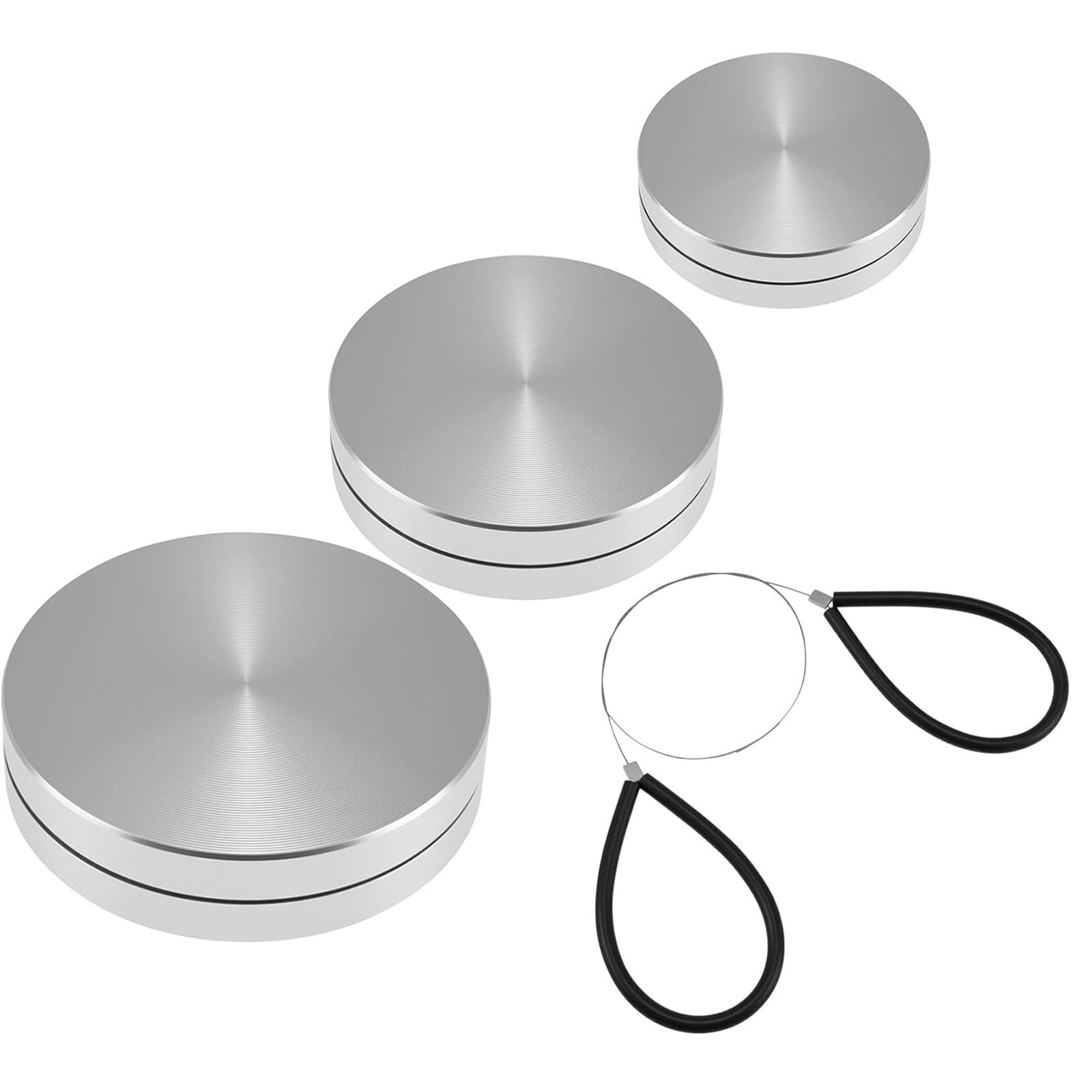 Nucelit Portable Pottery Crafting Tool Includes 3 Size Rotating Throwing Tool and Wire Cutter for Ceramic Trimming Detailing Trimming