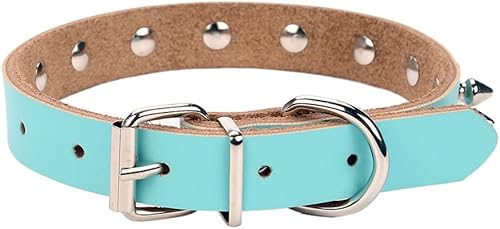 Miniatura 2 de Aolove Basic Classic Adjustable Genuine Cow Leather Pet Collars for Cats Puppy Dogs