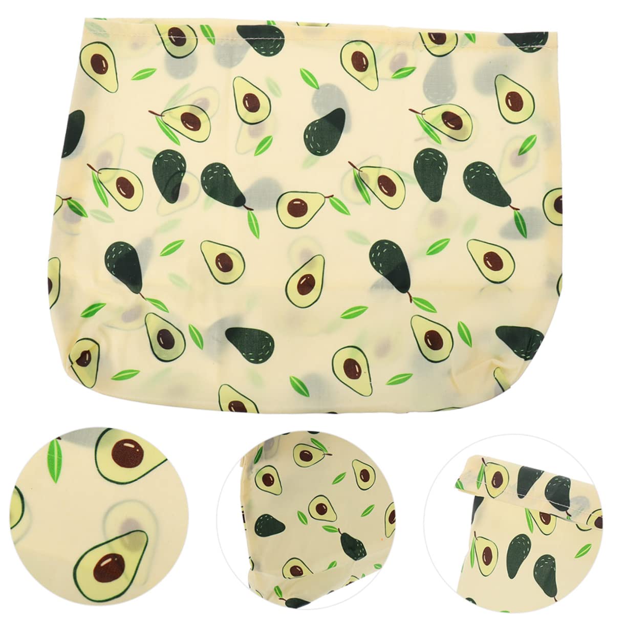 Anneome 3piezas Bolsa De Almacenamiento Reutilizable De Algodón y Cera De para Frutas Verduras y Snacks y Lavable Mantiene La Natural Alimentos