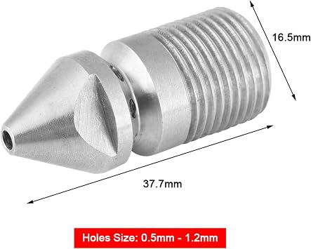 Sewer Jetting Nozzle, Drain Jetter Nozzle, 3/8BSP Male Thread