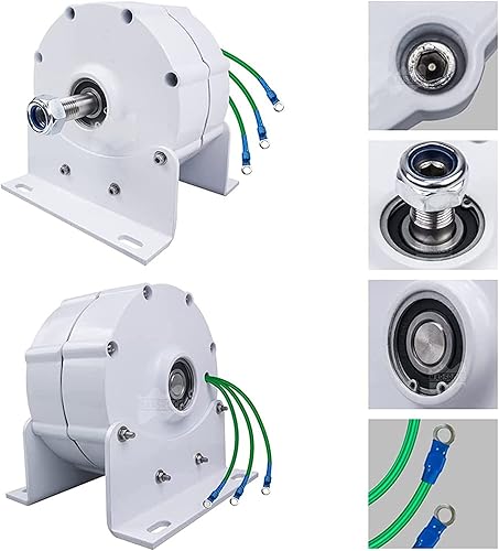 Miniatura 4 de LiuSj JUnSt Generador de imán permanente sin engranajes de 8000 W, generador de alternador de CA de baja velocidad con uso base para turbina de