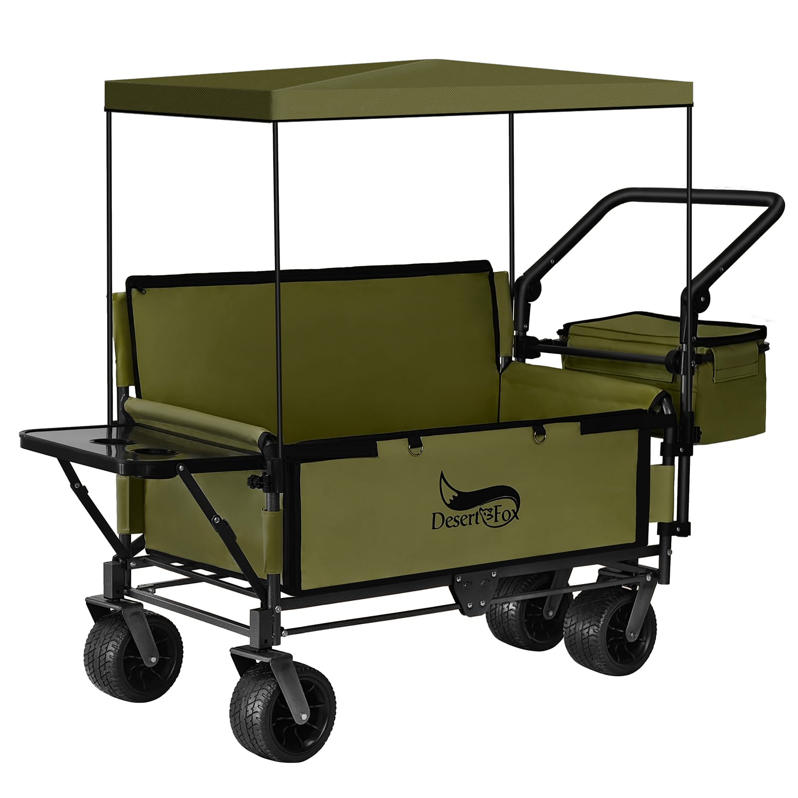 キャリーワゴン キャリーカート 【10CM極太タイヤ·ブレーキ付】 3WAY Amazon | DesertFox キャリーワゴン キャリーカート 3WAY キャンプ
