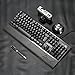 Dollermy Mechanical Gaming Keyboard with104 Keys, Blue Switches Rainbow LED Illuminated Backlit Anti-ghosting Keys,Detachable Palm and Wrist Rest Holder