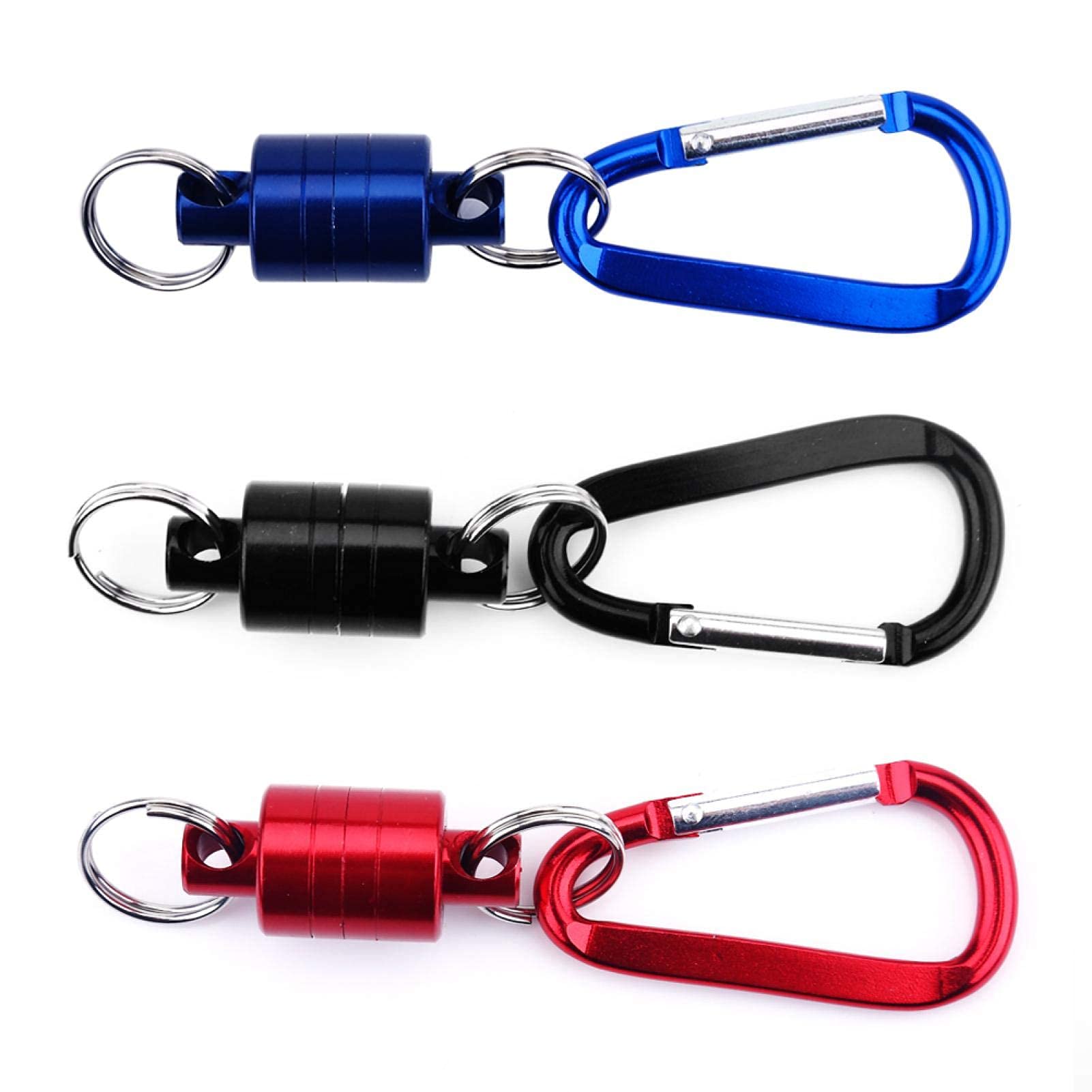 Soporte De Pesca Con Mosca – Liberación Magnética De Red – 4 Piezas Con Mosquetón Y Cordón Elástico – Para Redes Y Herramientas