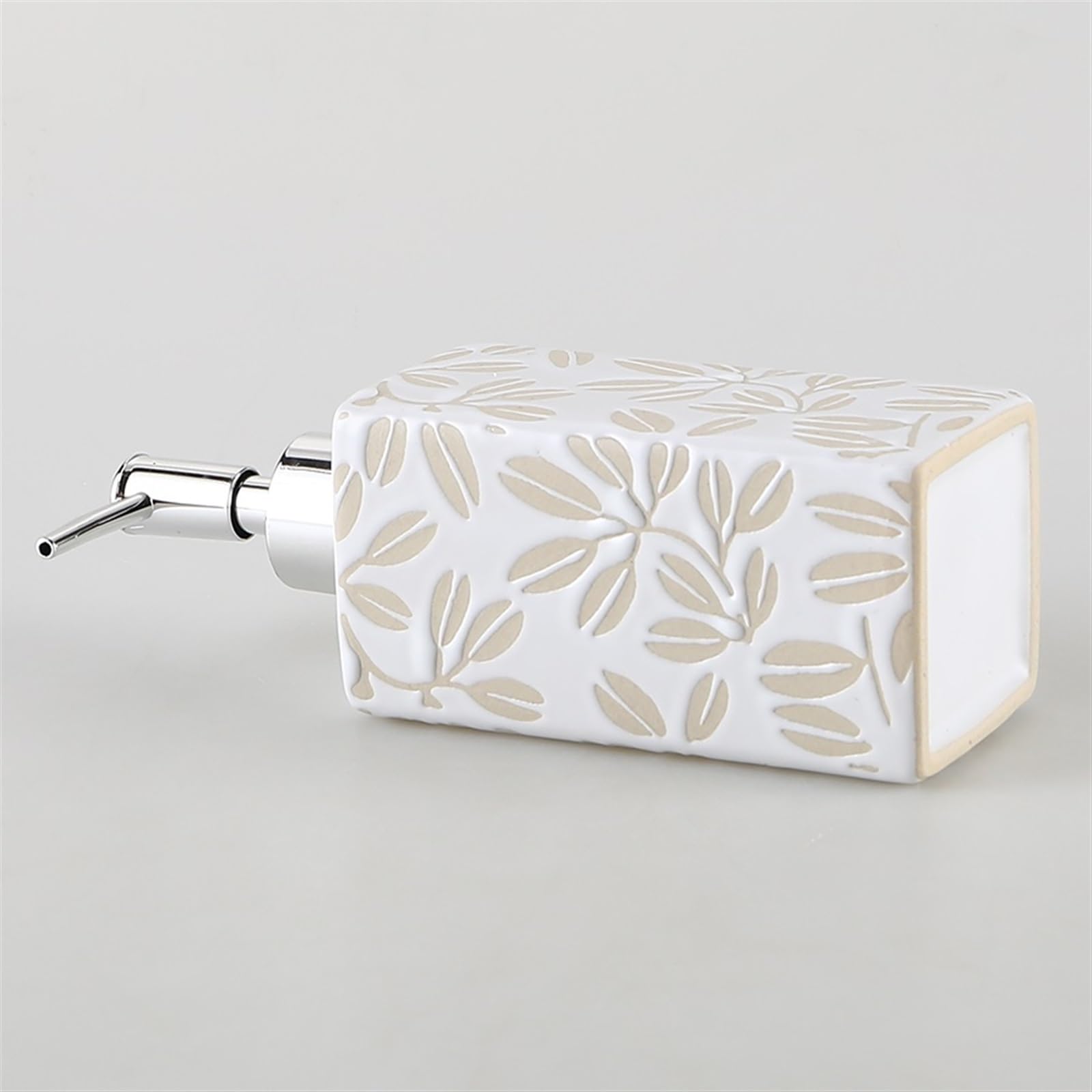 Dispenser di sapone quadrato in ceramica da 350 ml 11,8 once for pompa for lozione for le mani da appoggio del bagno della cucina
