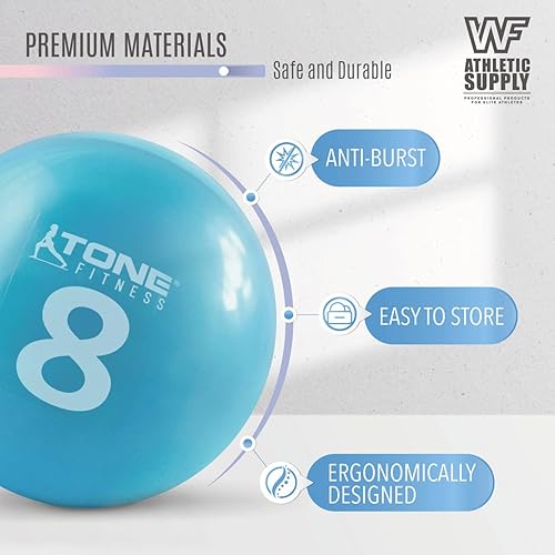 Miniatura 5 de WF Athletic Supply Bola tonificante con peso, bola de ejercicio suave con peso, bolas medicinales suaves para ejercicio, yoga, pilates y terapia