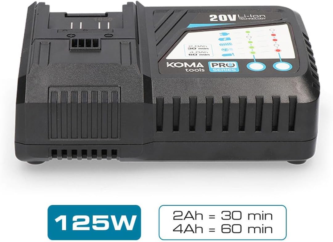 EDM KOMA TOOLS 08773 Fast Charger with charging time indicators