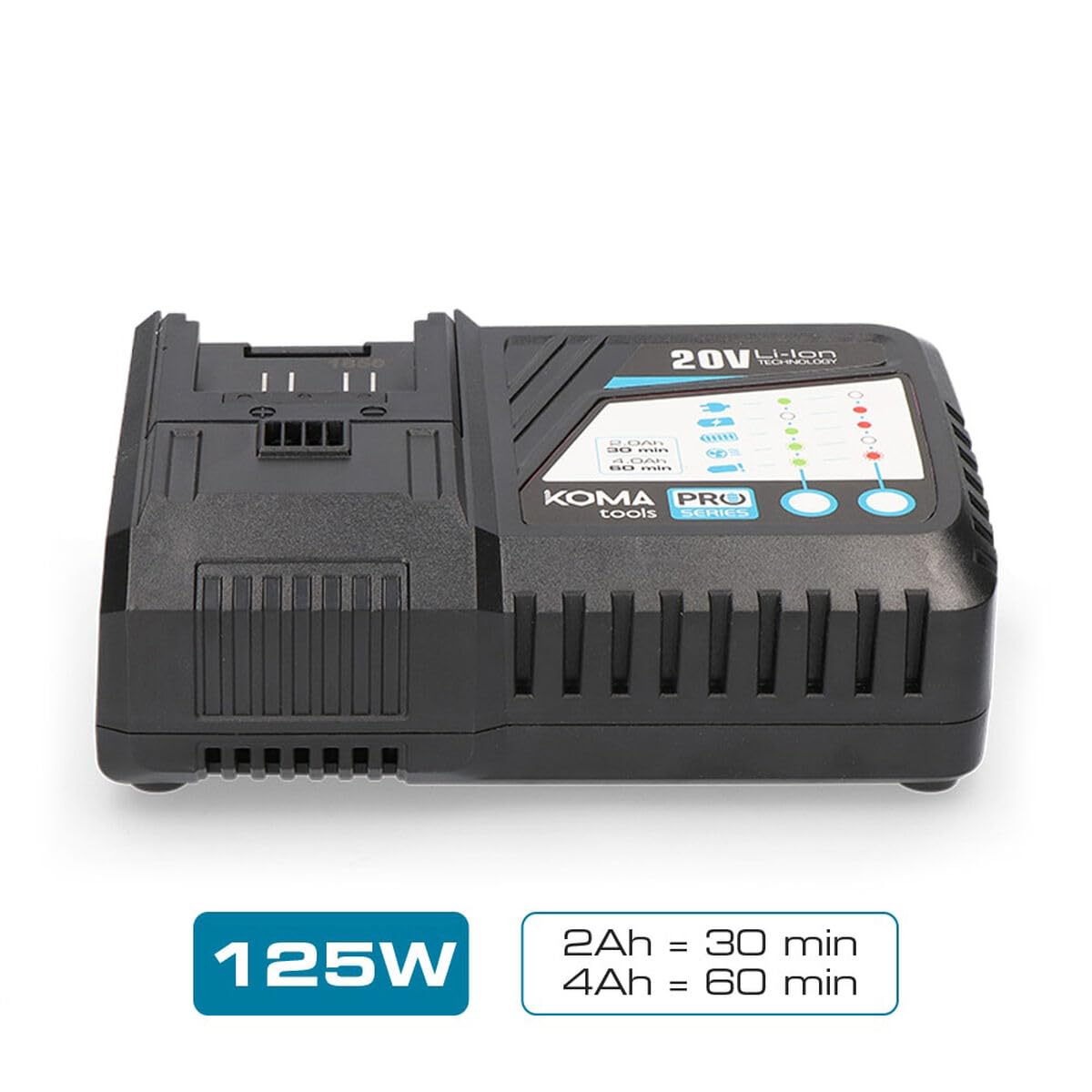 KOMA TOOLS 08773 Cargador Rápido Batería 125 W