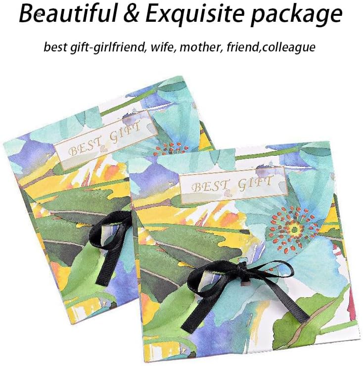 100% Mulberry Silk Neck Scarf - 27'' x 27'' Lightweight Neckerchief - Women Men Small Square Scarves Gift Packed - Image 4