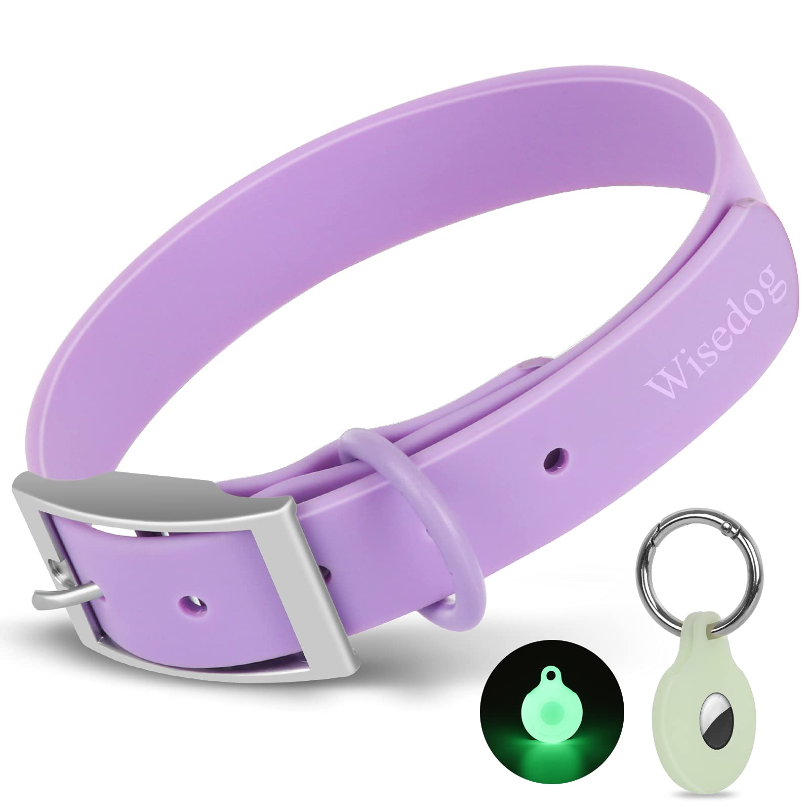 Collier pour chiot étanche en caoutchouc souple Wisedog XS lilas