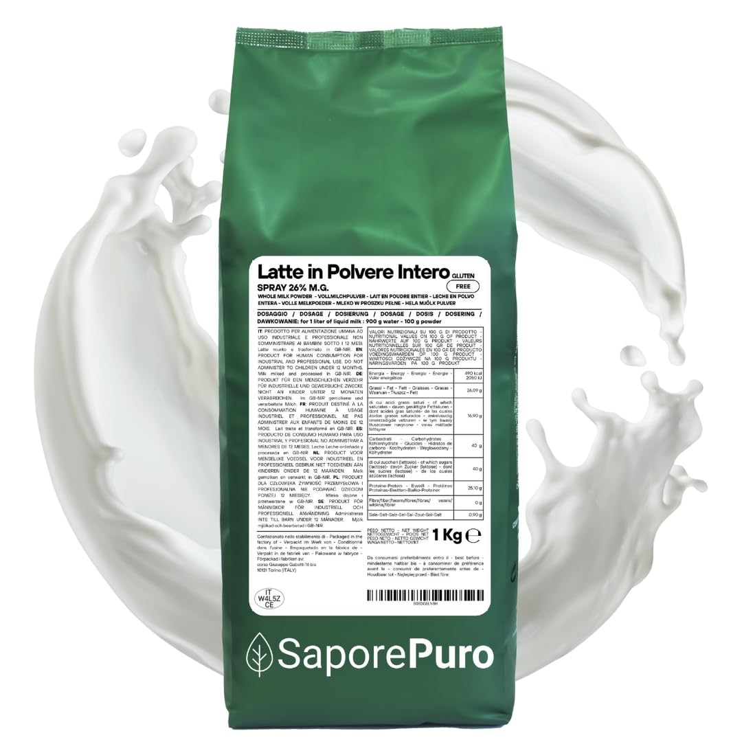 LATTE IN POLVERE INTERO ideale per dolci e gelato 1 KG : Amazon.it:  Alimentari e cura della casa