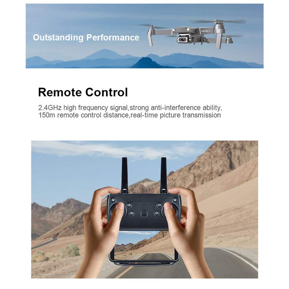 Zdalnie sterowany samolot CEKOCK z kamerą 4K, przenośny składany dron w czterech osiach, z czujnikiem grawitacyjnym, funkcją lotu po trajektorii, start jednym przyciskiem 1080P