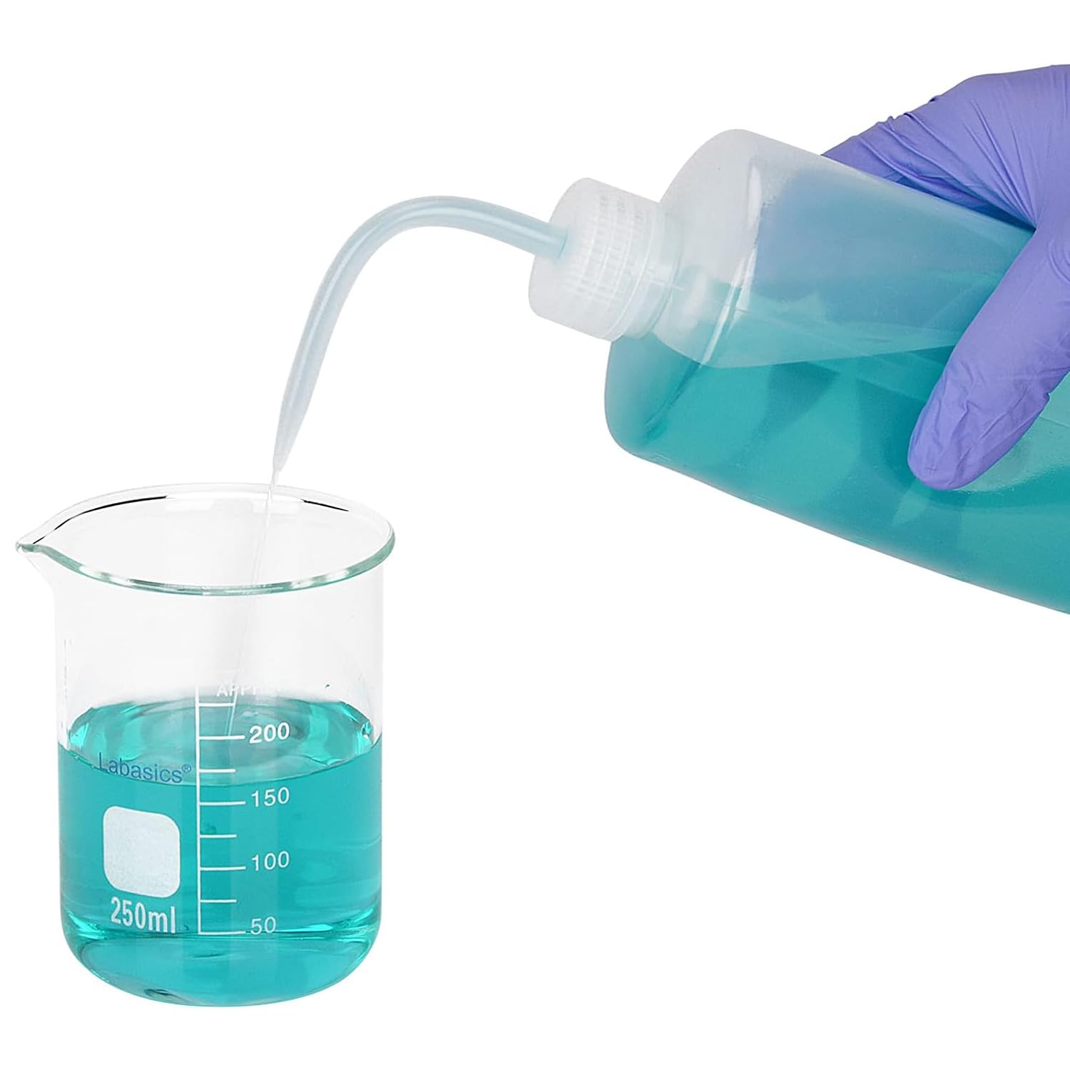 3-Paquete Botella de Lavado, Botellas de Plástico LDPE para Lavar con Presión y Boca Estrecha, Transparente Botella para Plantas Flores Suculenta Tatuaje y Laboratorio(500ml & 250ml)