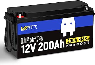 12V 200Ah LiFePO4 Lithium Battery, Built-in 200A BMS, EV A+ Rated Cells, Low Temperature Protection, 15,000+ Cycles, Ideal for Trolling Motors, Yacht, Marine, Boat, RV, Home Energy (1 PACK)