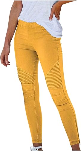 Pantalones de pierna ancha informales de cintura alta para mujer, pantalones de oficina de Trabajo Pantalones elásticos
