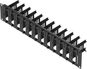 UCTRONICS Front Removable 2U Rackmount for Raspberry Pi, 19-inch 2U Server Rack with 12 Pieces of Removable Mounting Plates for Raspberry Pi 4B, 3B+/3B, and Other B Models