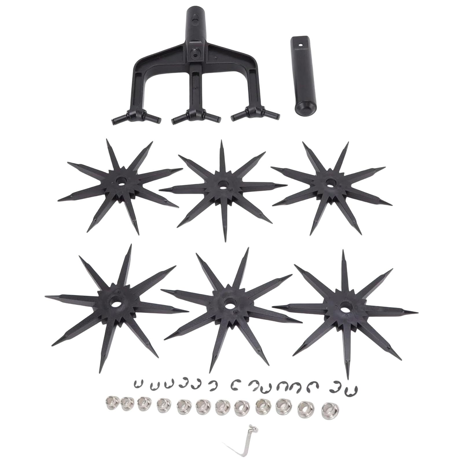 RGYBAO Garden Soil Scarifier Rotary Lawns Rippers 2 in 1 Ventilated Rotary for Efficient Soil Plowing