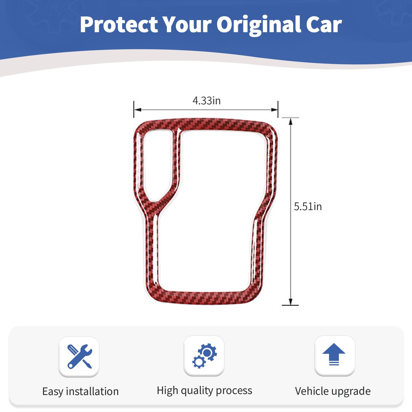 Amazon.com: RT-TCZ for Wrangler JL Red Carbon Fiber Gear Shift