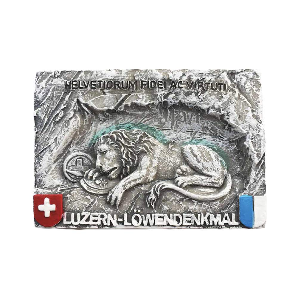 Wedarego Lucerne Switzerland 3D Lion Monument Refrigerator Fridge Magnet Tourist Souvenirs Handmade Resin Craft Magnetic Stickers Home Kitchen Decoration Travel Gift