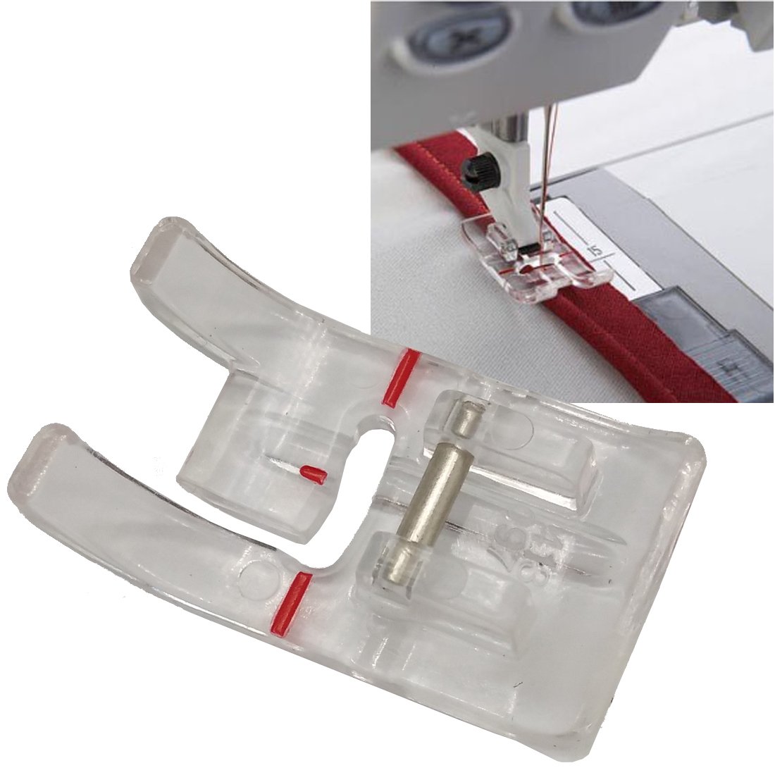 HONEYSEW Clear Piping Foot for Viking #4130971-45