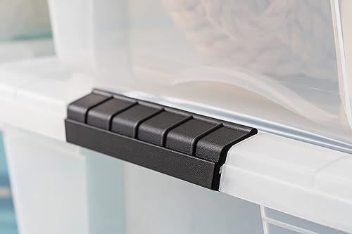 Miniatura 4 de IRIS USA Contenedor de plástico de 53 cuartos de galón, grande y de plástico, organizador de suministros para manualidades con pestillo de cierre