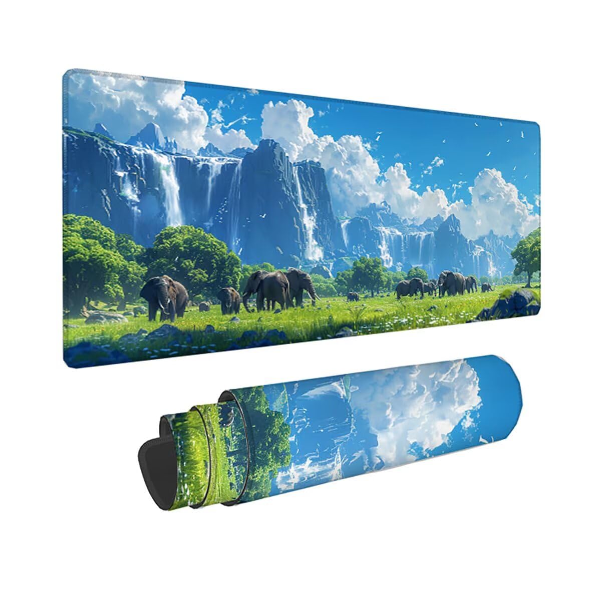 Tappetino per Mouse Gaming XXL 1200x600x3mm– Ufficio Mousepad Grande – Migliora la Velocità e la Precisione Tenuta Stabile Sottomano per Ufficio e Casa Accessori Scrivania Paesaggio PjY12877 N-U