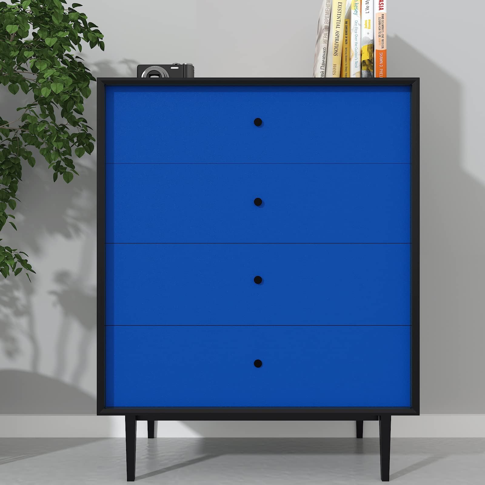 Film Adhésif pour Meubles Bleu Roya 40x300cm Autocollant Décoratif Vinyle Papier Peint