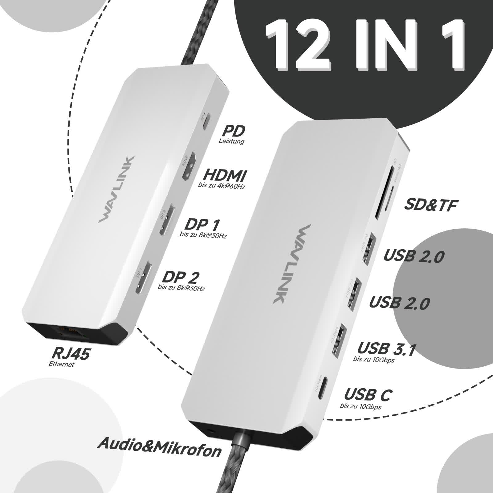 Wavlink DisplayPort-Dockingstation – Bild 2