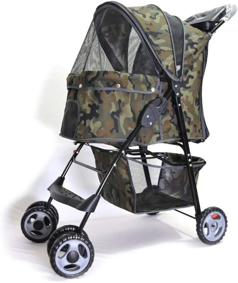 double dog Stroller Pet Travel Stroller Foldable Cat og Pram Buggy