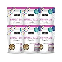 Vista 11 de Safe + Fair - Granola de Pastel de Cumpleaños, sin gluten, vegano y a base de plantas con chispitas naturales, 0g de grasas trans, sin OGM, kosher
