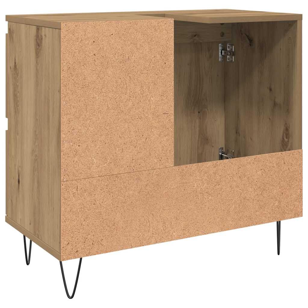 vidaXL Mueble de Lavabo Madera de ingeniería Roble Artisan 65x33x60 cm