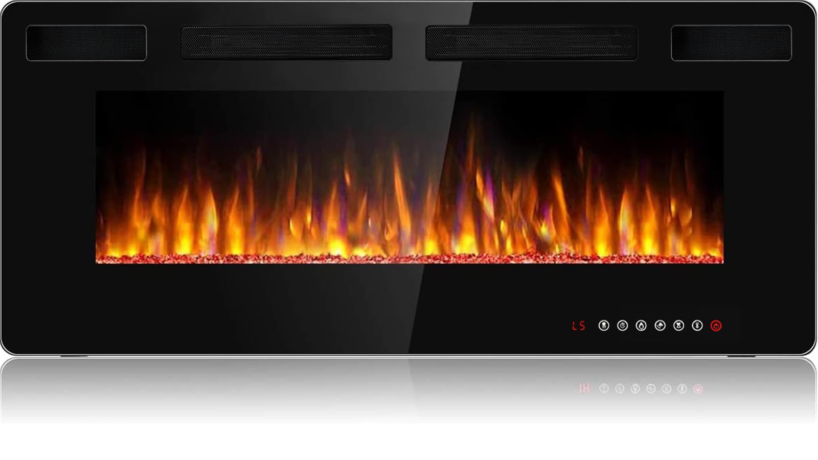 BOSSIN 42 inch Ultra-Thin Silence Linear Electric Fireplace, Recessed Wall  Mounted Fireplace, Fit for 2