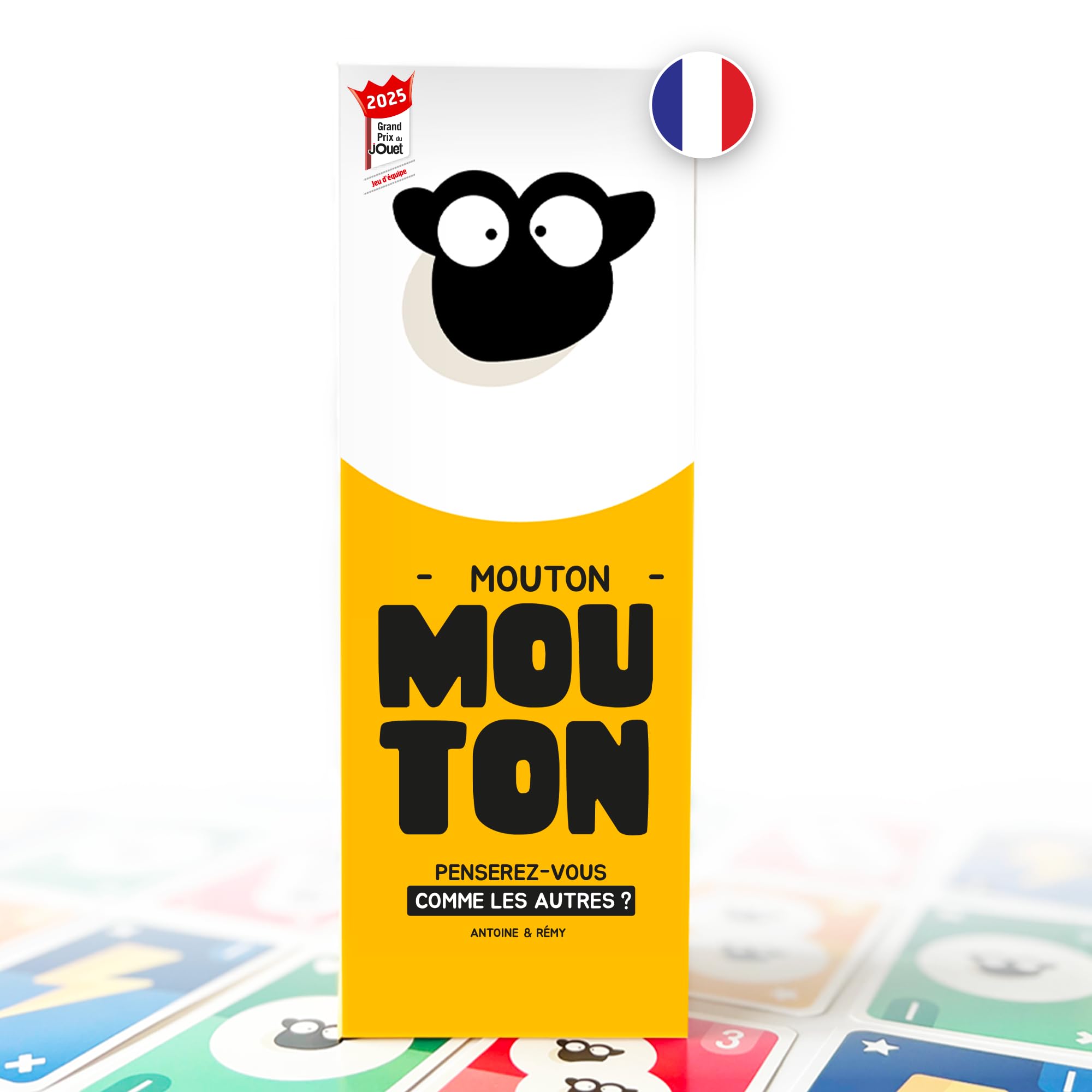 ATM Gaming Mouton Mouton - Jeu de Société Famille et Amis - Complétez Les Mêmes Réponses Que Vos Coéquipiers ! - Jeu d’Ambiance Drôle et Rapide - 3 à 9 Joueurs - Dès 12 Ans