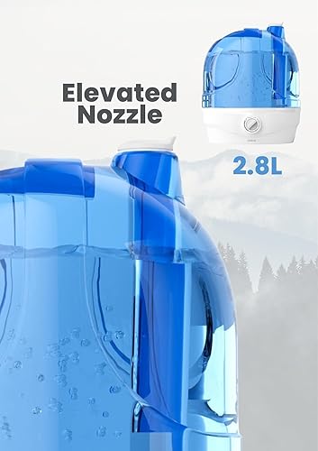 Miniatura 4 de Humidificadores para dormitorio, humidificadores ultrasónicos de niebla fría de 2.8 L para el hogar, guardería y plantas, humidificador de aire de