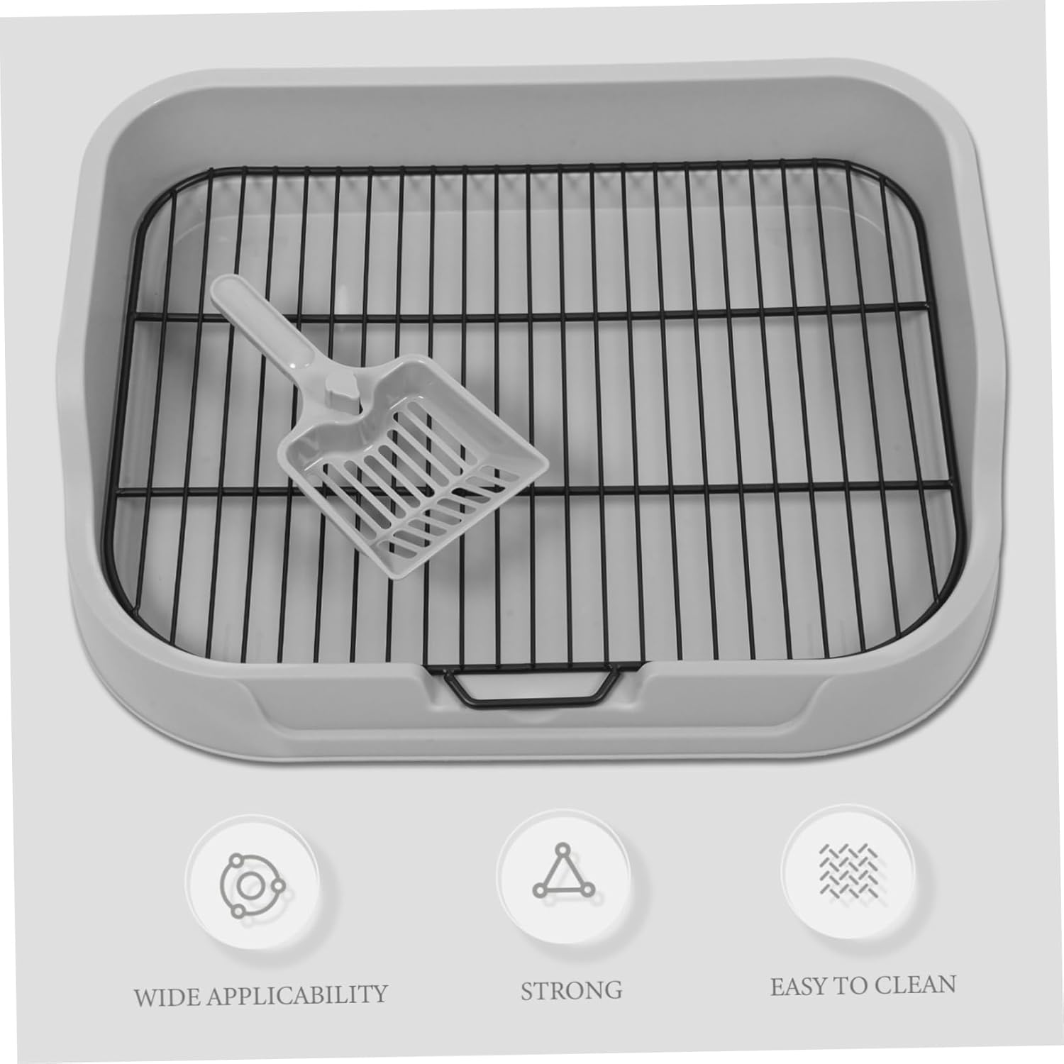 SUPVOX Dog Potty Tray for Indoor Toilet Training Durable and Iron Construction Easy to Clean Pee and Poop Tray for Small to Large Dogs for Home Use