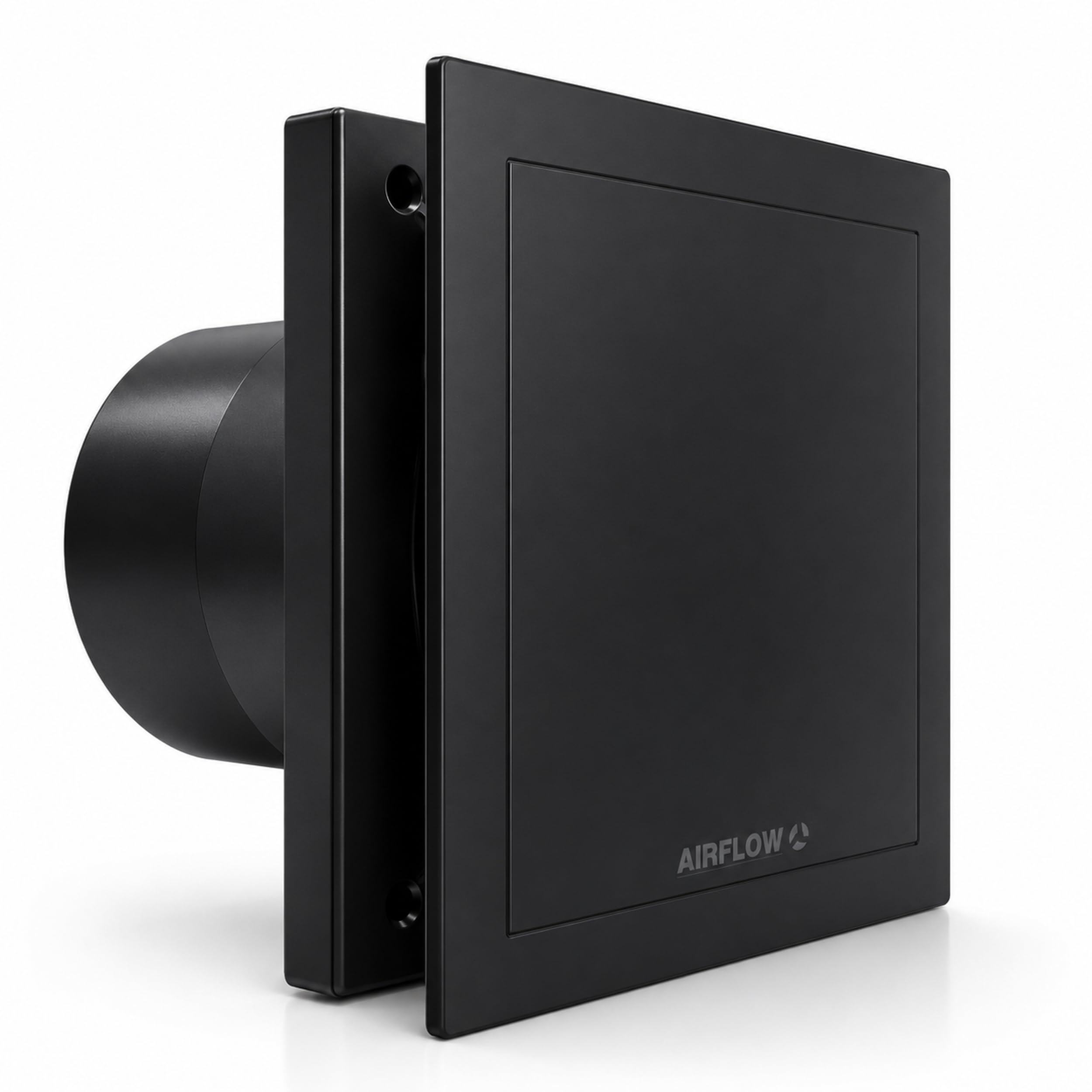 Airflow QT100 B Black Extractor Fan 25L/s Flowrate – Ultra Quiet 25 dB(A), Energy Efficient 5W, 2 -Speed Options, German Engineered, QuietMark Certified, 3-Year Warranty